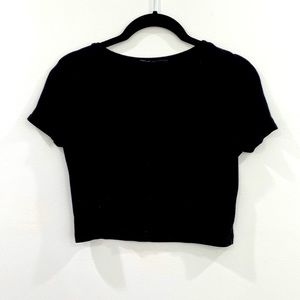 Zara black crop top
